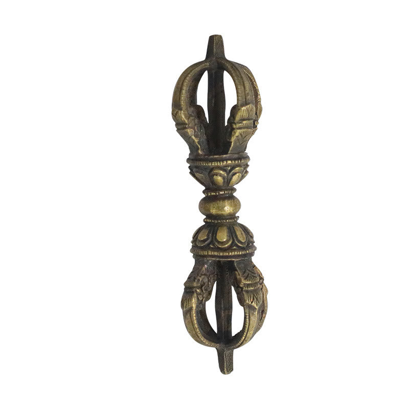 Buddha Stones hechas a mano Nepal cinco puntas tres puntas Vajra Dorje fuerza decoración de cobre
