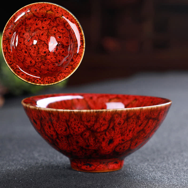 Tazas de té de cerámica coloridas con Buddha Stones para el hogar y la oficina