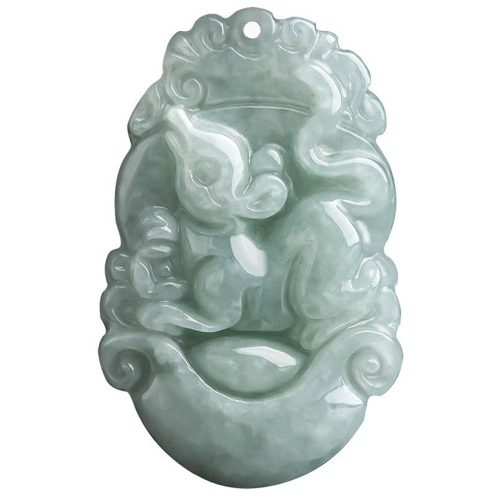 Collar con colgante de éxito del zodiaco chino con Buddha Stones de jade natural 12 - image 6