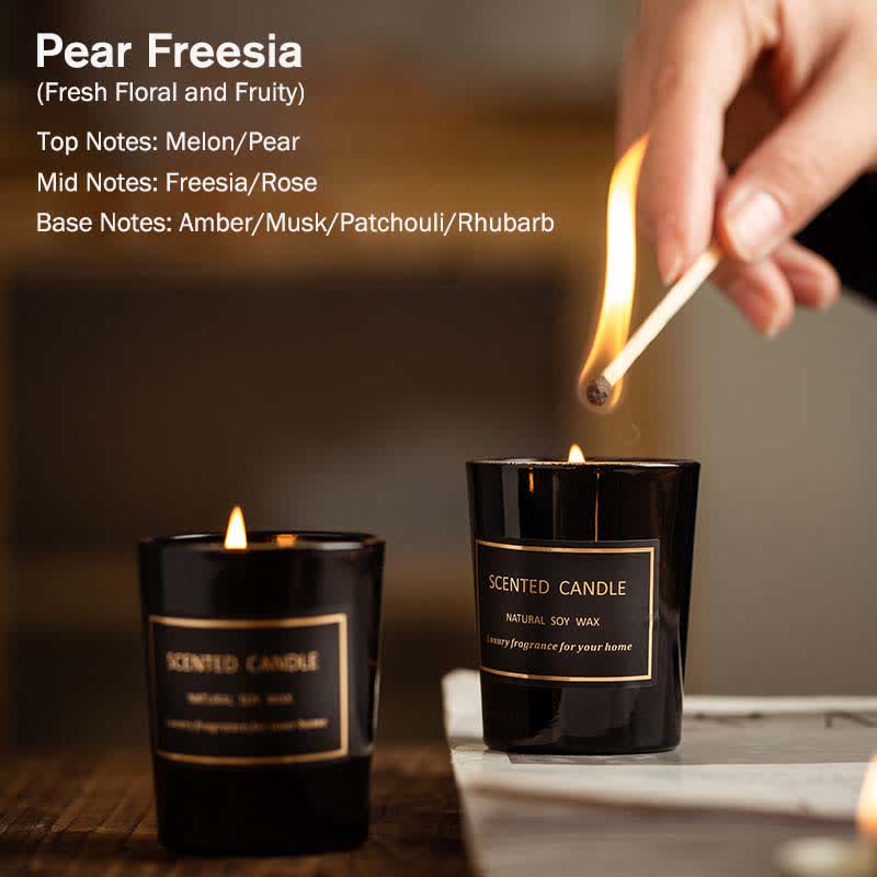 Blue Bell Pear Freesia Fragancia Meditación Oración Aromaterapia Vela de Cera de Soja