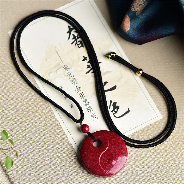 Buddha Stones, Buda sonriente, Yin Yang, calabaza del zodiaco chino, colgante de collar con bendición de cinabrio Natural - image 11