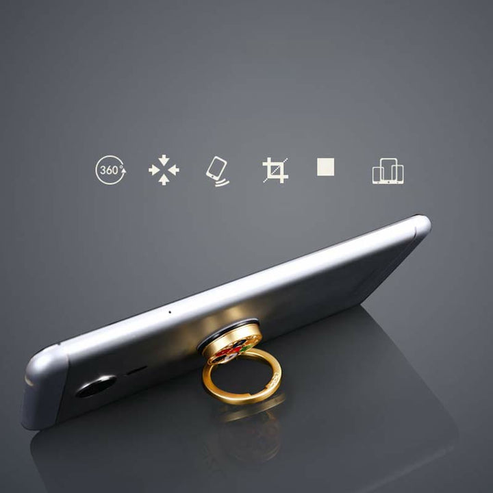 Soporte de anillo para teléfono tibetano Om Mani Padme Hum Peace, decoraciones universales para teléfono