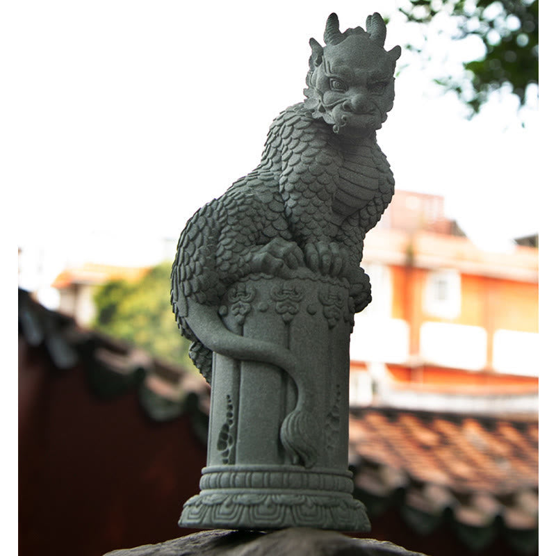 Buddha Stones Feng Shui, dragón sentado de pie, éxito, suerte, decoración del hogar - image 7