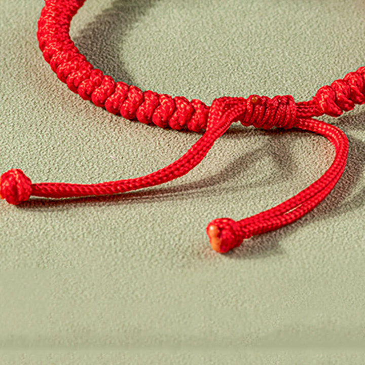 Pulsera de cuerda trenzada con nudo King Kong, protección PiXiu de Jade Natural hecha a mano con Buddha Stones
