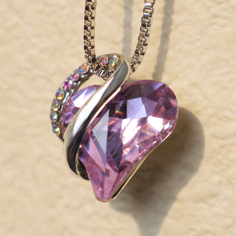 Colgante de collar de energía curativa con piedra natal de corazón de amor de Buddha Stones