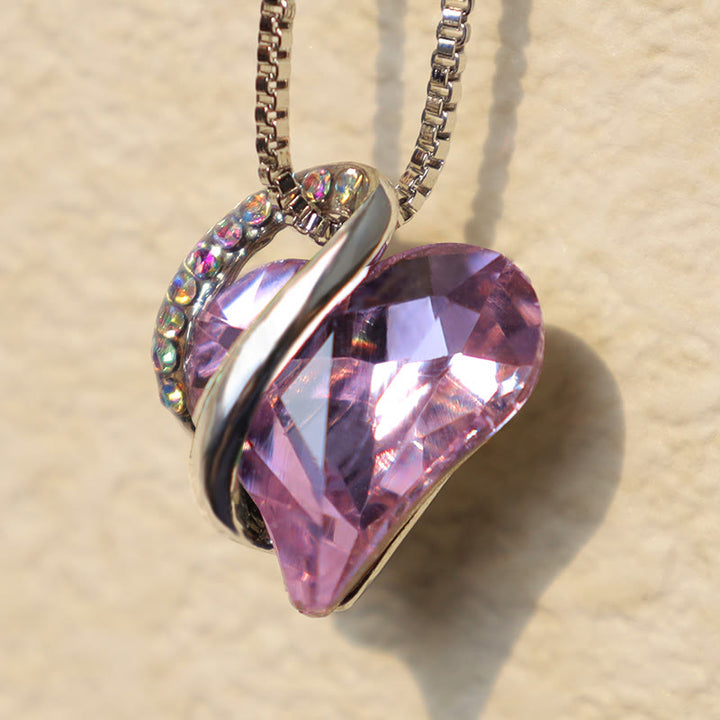 Colgante de collar de energía curativa con piedra natal de corazón de amor de Buddha Stones