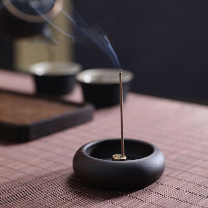 Buddha Stones Mini madera de ébano, palisandro, palo curativo para meditación, decoración de quemador de incienso