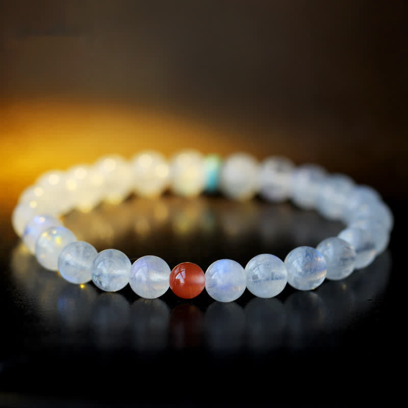 Pulsera Positiva Curativa Calma de Piedra Lunar