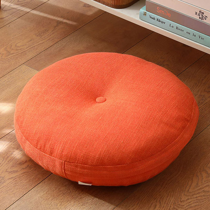 Cojín de lino con diseño simple de loto y Buddha Stones para meditación, decoración para el hogar y la sala de estar.