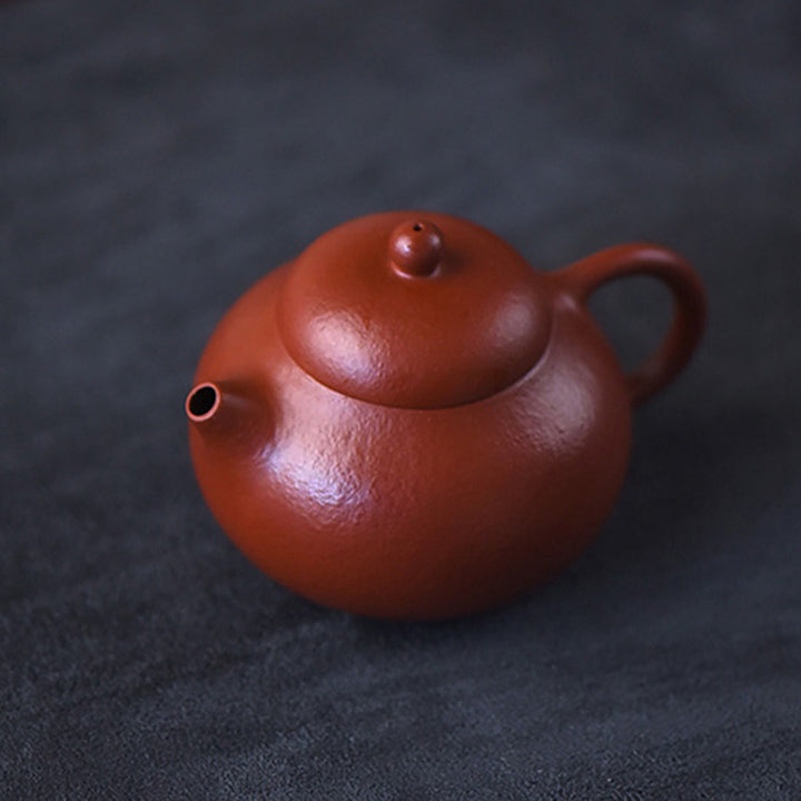 Tetera de kungfú de arcilla púrpura marrón Wen Dan hecha a mano con Buddha Stones Yixing