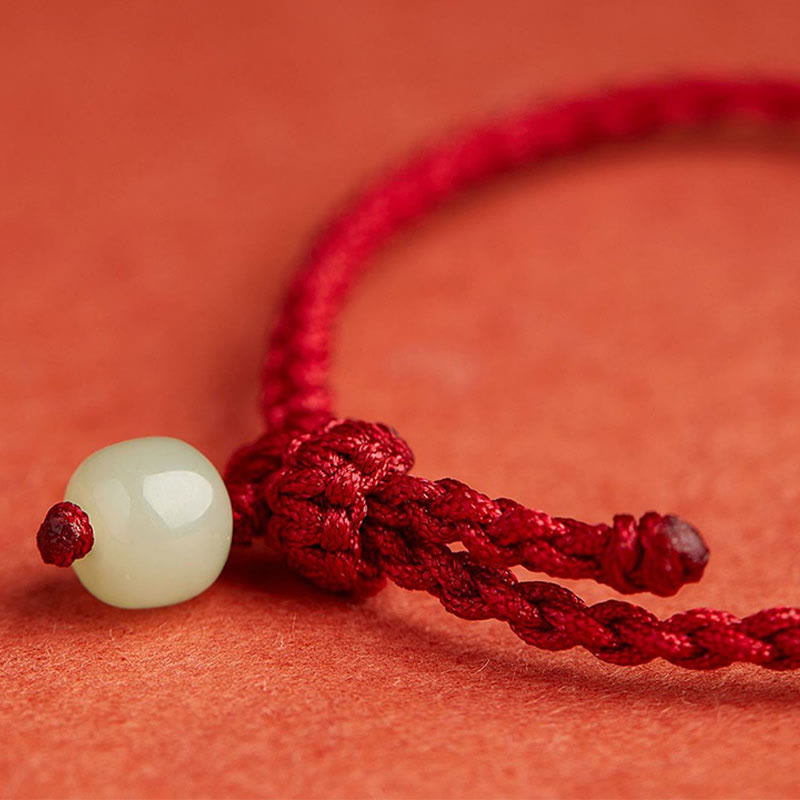 Pulsera de Buddha Stones, hebilla redonda de la paz, Jade, loto, felicidad, abundancia y riqueza - image 7