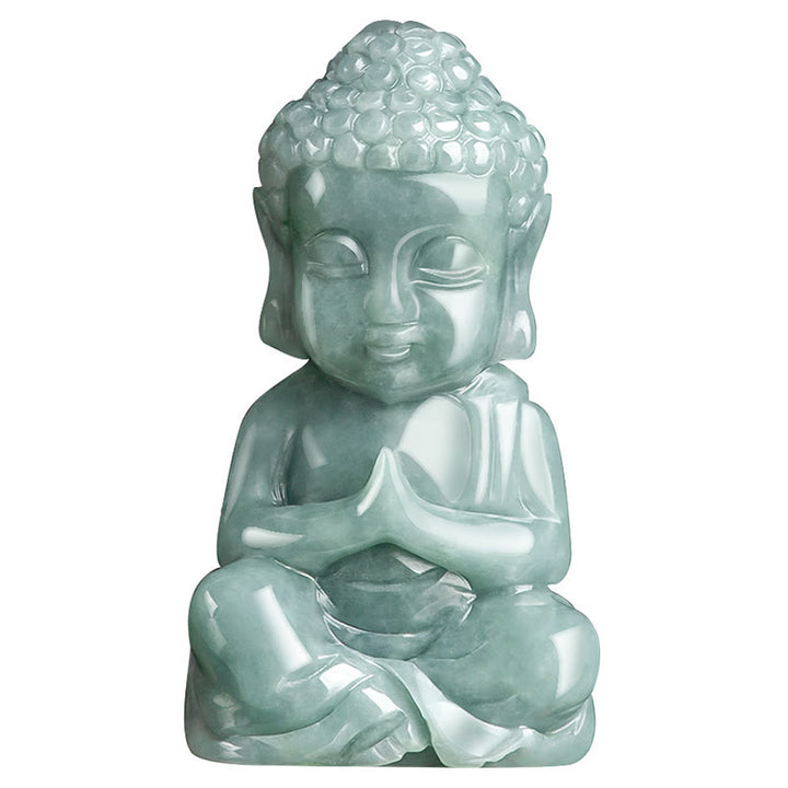 Buddha Stones Natural Jade Meditación Buda Amuleto Serenidad Collar Colgante - image 8