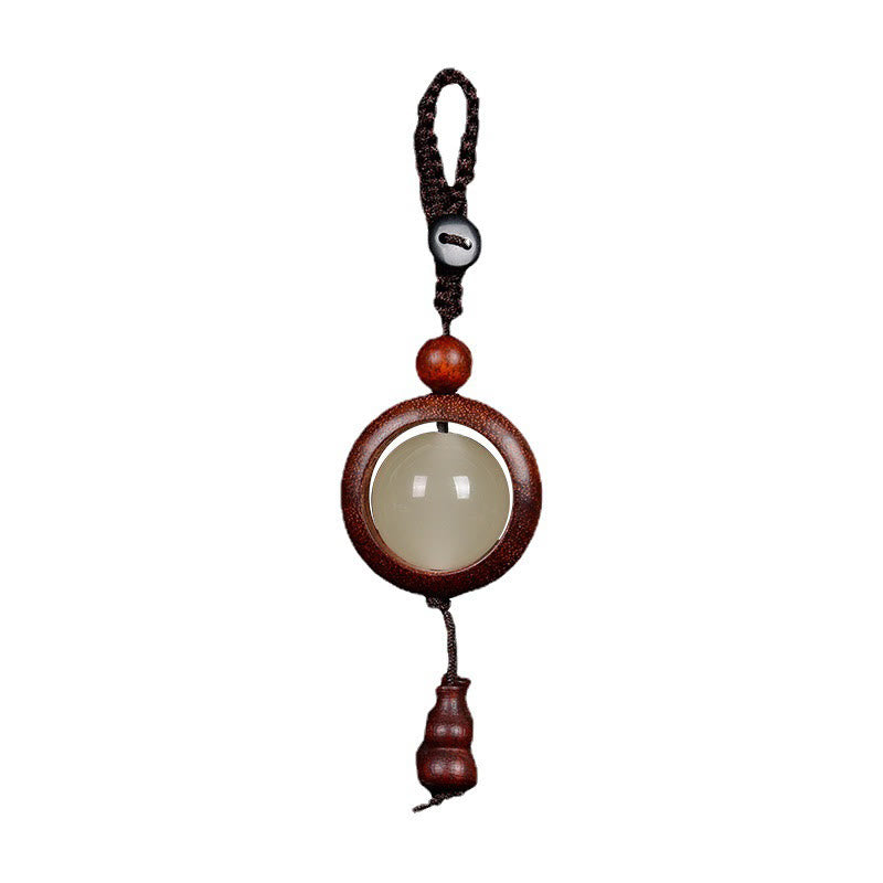 Buddha Stones, sándalo rojo, madera de ébano, sándalo verde, cuentas luminosas de la suerte, calabaza, llavero de la paz