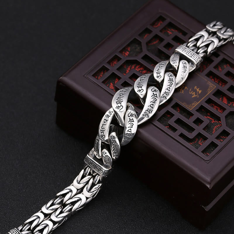 Pulsera de pureza de paz grabada con Buddha Stones Om Mani Padme Hum
