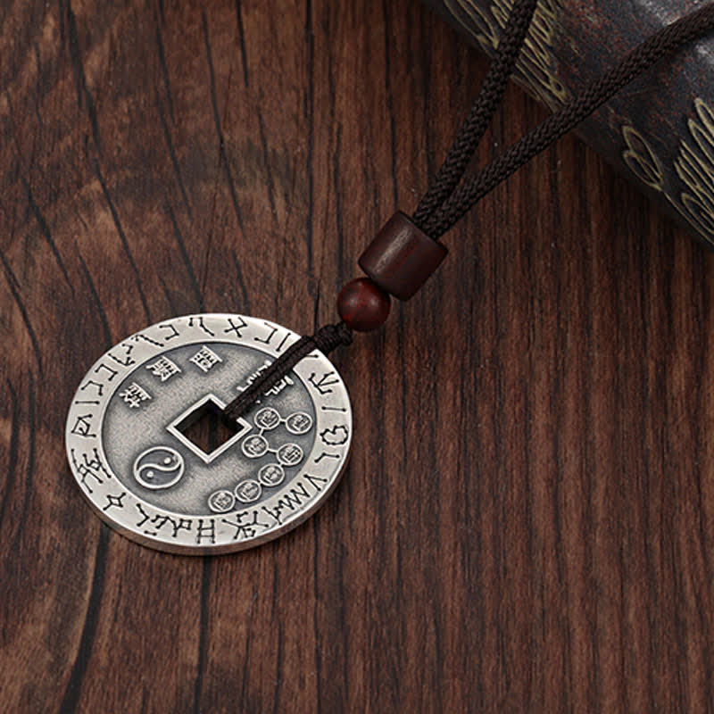 Colgante de collar de energía de equilibrio de estrella de moneda de cobre Bagua Yin Yang de Buddha Stones - image 7