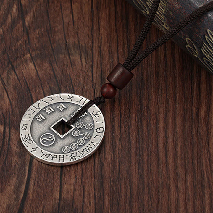 Colgante de collar de energía de equilibrio de estrella de moneda de cobre Bagua Yin Yang de Buddha Stones - image 7