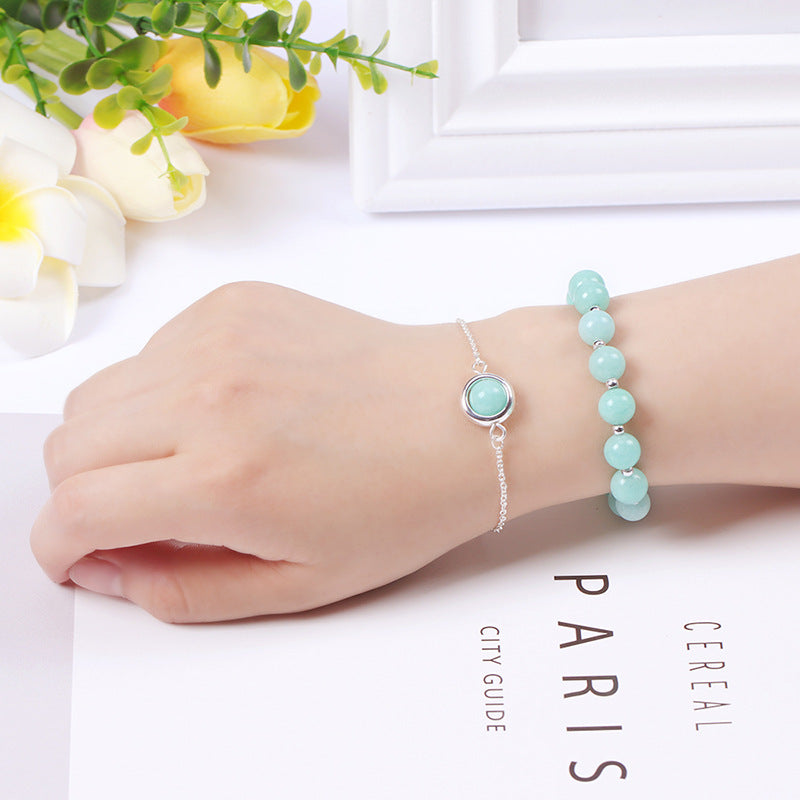 Pulsera Positiva de Cristal de Cuarzo Fresa con Piedra Solar de Buddha Stones