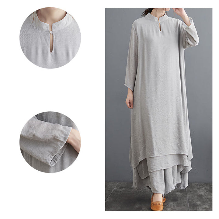 Conjunto de ropa para mujer con estampado sencillo de Buddha Stones para meditación, oración, práctica espiritual zen y yoga. - image 8