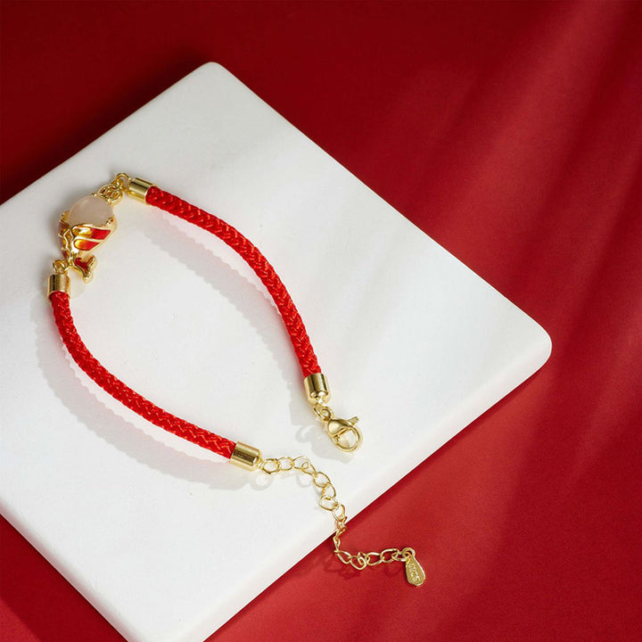 Buddha Stones Calcedonia Suerte Koi Pescado Riqueza Pulsera Collar Colgante