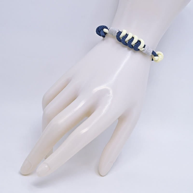 Pulsera de hilo trenzado con fuerza de nudo King Kong de diseño simple con Buddha Stones