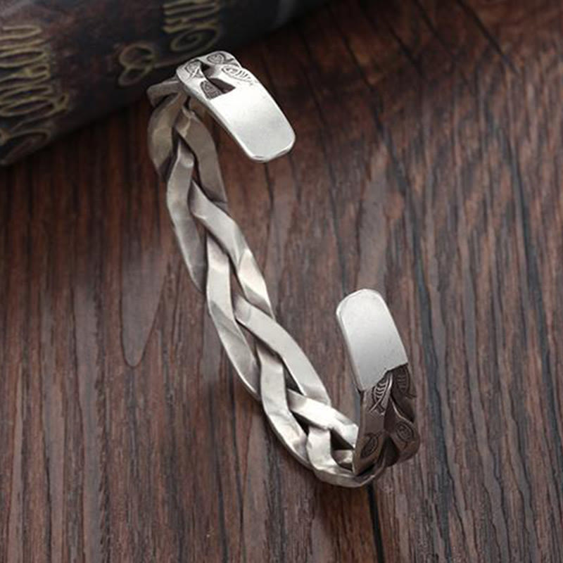 Brazalete con diseño retorcido de peces Koi y Buddha Stones, pulsera de la suerte y la riqueza