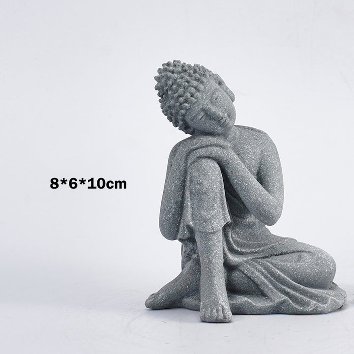 Buddha Stones Sentado Meditación Buda Bendición Compasión Decoración
