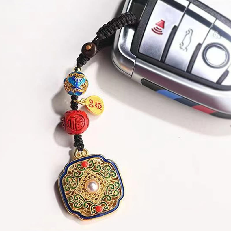 Llavero con dije de Ruyi con bendición del personaje Fu de Buddha Stones