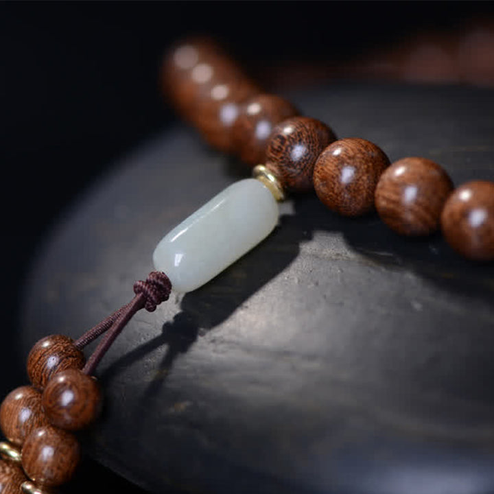 Pulsera Calma De Jade De Palisandro Con 108 Buddha Stones