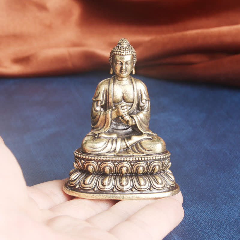 Estatua decorativa de cobre de la serenidad del Buda Tathagata