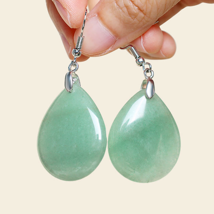 Pendientes colgantes curativos de aventurina natural con Buddha Stones - image 1