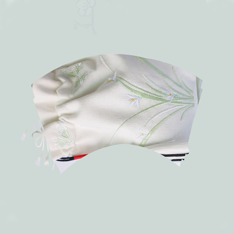 Bolso de hombro de lona con flores bordadas hechas a mano con Buddha Stones - image 11