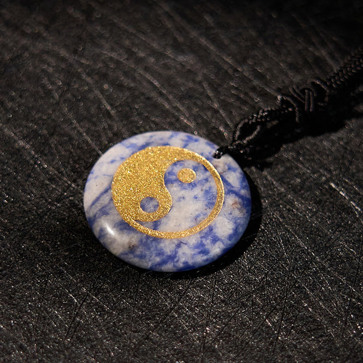 Buddha Stones, varios cristales, amatista, ojo de tigre, Aventurina verde, Yin Yang, collar espiritual, colgante