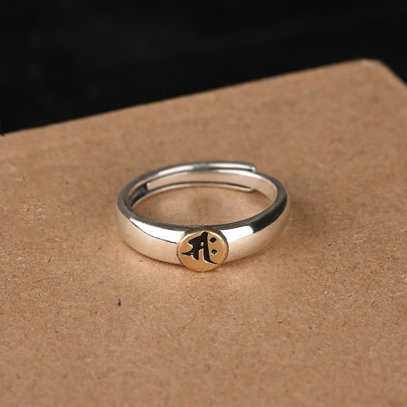 Anillo de paz de Buda Natal con Buddha Stones de Buda tibetanas Om Mani Padme Hum talladas del zodíaco chino