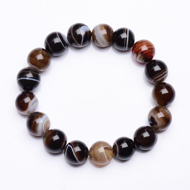 Pulsera Buddha Stones Sardónix Tibetano Felicidad Positiva