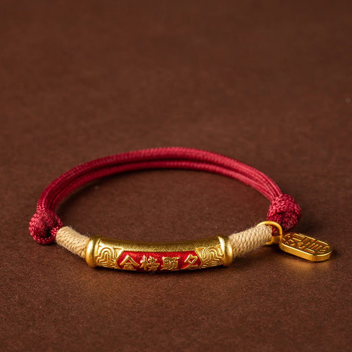 Pulsera trenzada de plata de ley 999 con Buddha Stones , hecha a mano en el Tíbet, Om Mani Padme Hum Fu, personaje de TopRank, suerte