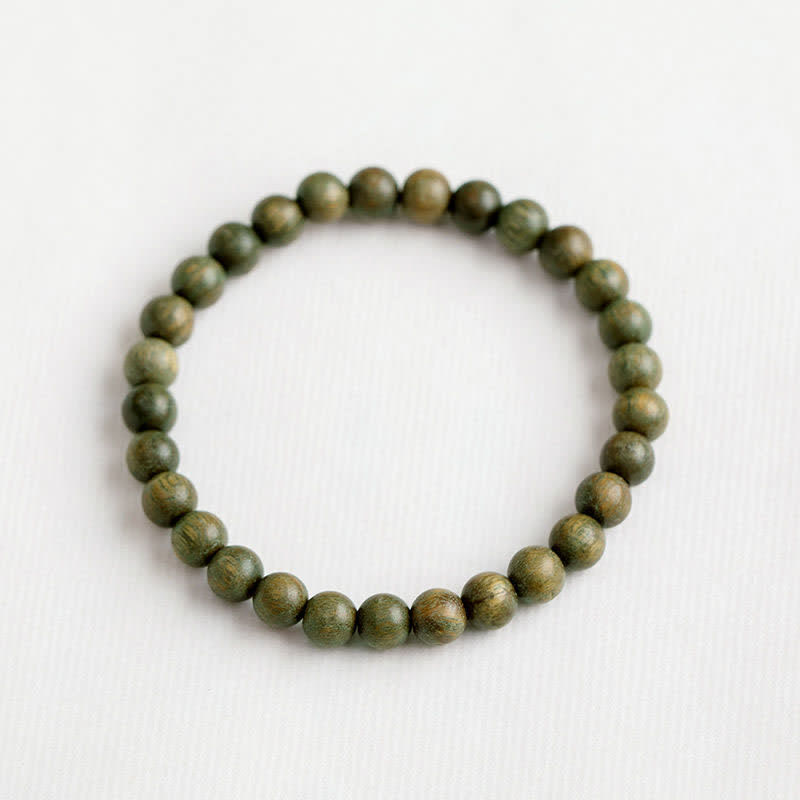 Pulsera de curación calmante de sándalo verde tibetano