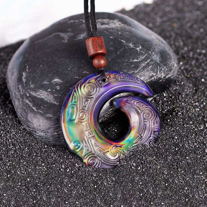 La suerte que cambia de color mejora el patrón de diseño Colgante de collar de cristal Liuli