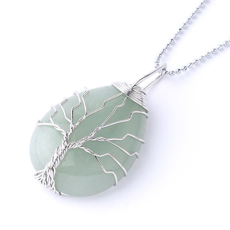 Collar con colgante de energía curativa, árbol de la vida, cristal de cuarzo Natural, Buddha Stones - image 40