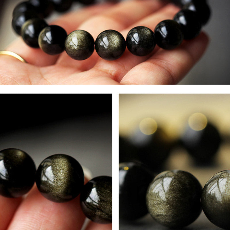 Pulsera de purificación de obsidiana de Buda natal del zodiaco chino de Buddha Stones