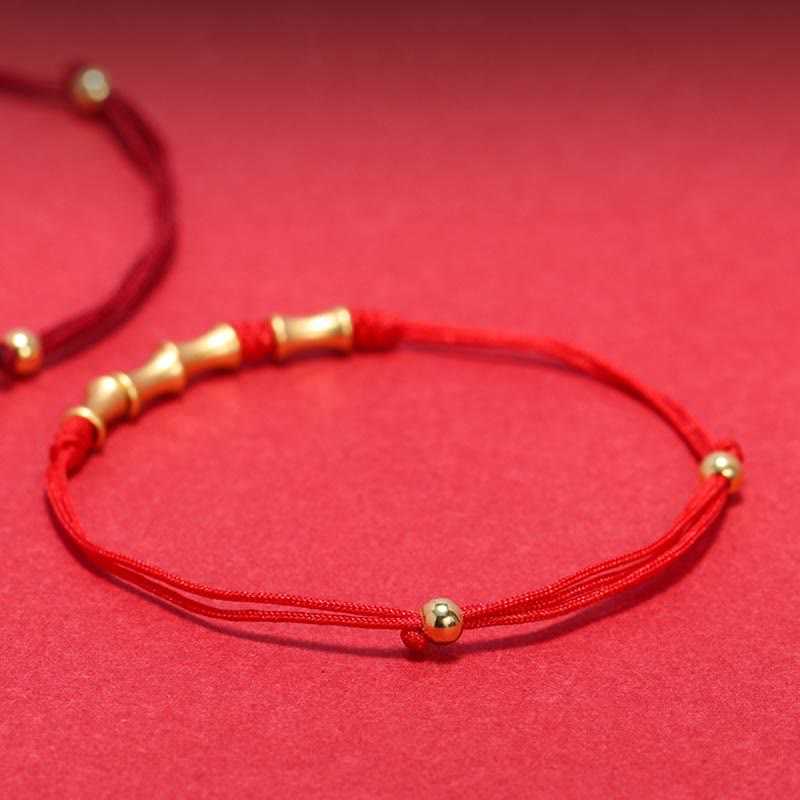 Pulsera trenzada de la suerte con diseño de bambú de plata de ley 925 con Buddha Stones