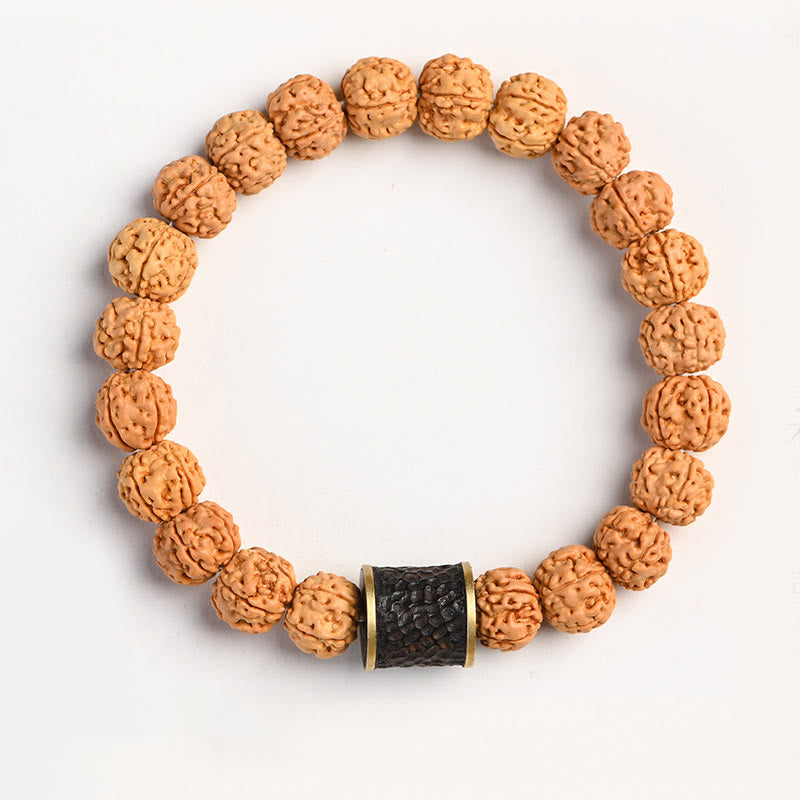 Buddha Stones Tíbet Rudraksha Bodhi Semilla Riqueza Pulsera auspiciosa