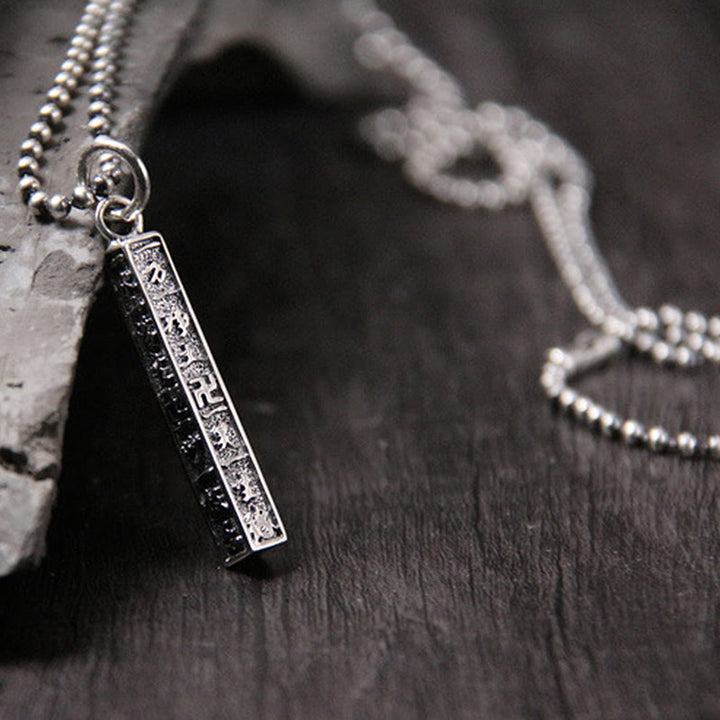 Colgante de plata de ley 925 con símbolo de la esvástica de Buda Om Mani Padme Hum tibetano - image 5