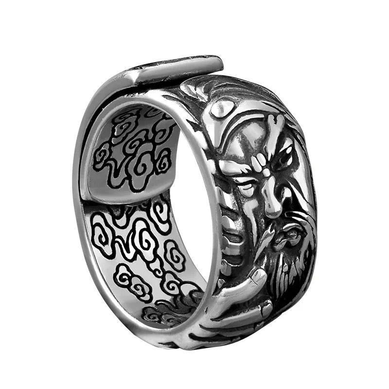 Anillo de riqueza amuleto de nubes auspiciosas de Guan Gong
