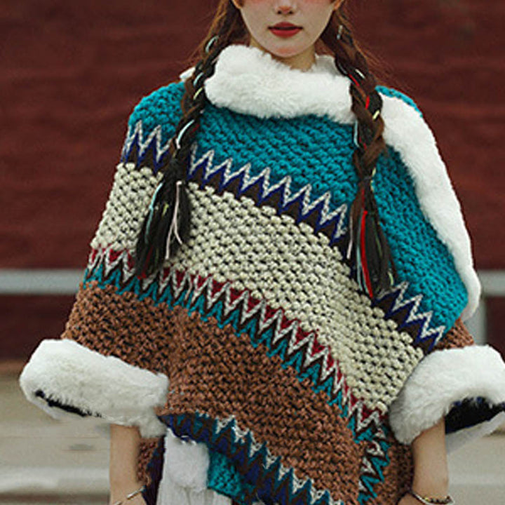 Mantón de rayas multicolor tibetano con Buddha Stones , bufanda de viaje acogedora para invierno