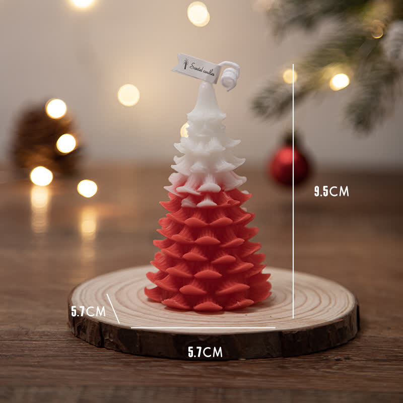 Regalo de vela de cera de soja perfumado árbol de Navidad para amigos de la familia