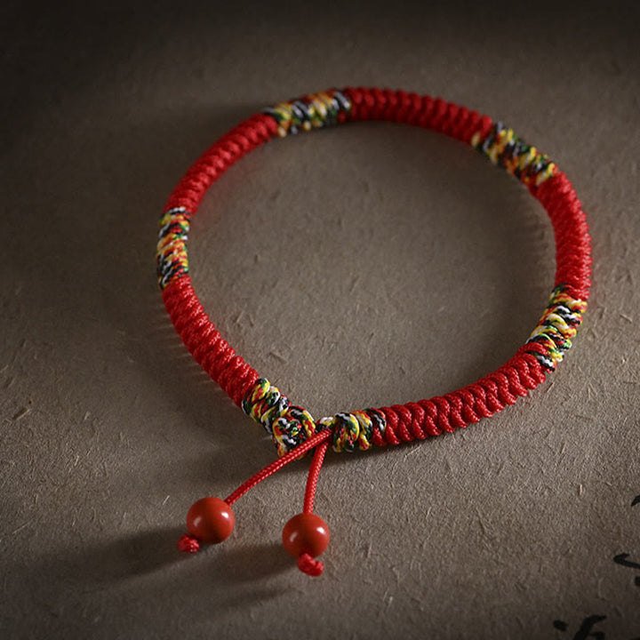 Pulsera de la suerte con protección de cuerda y nudo King Kong de cinco colores