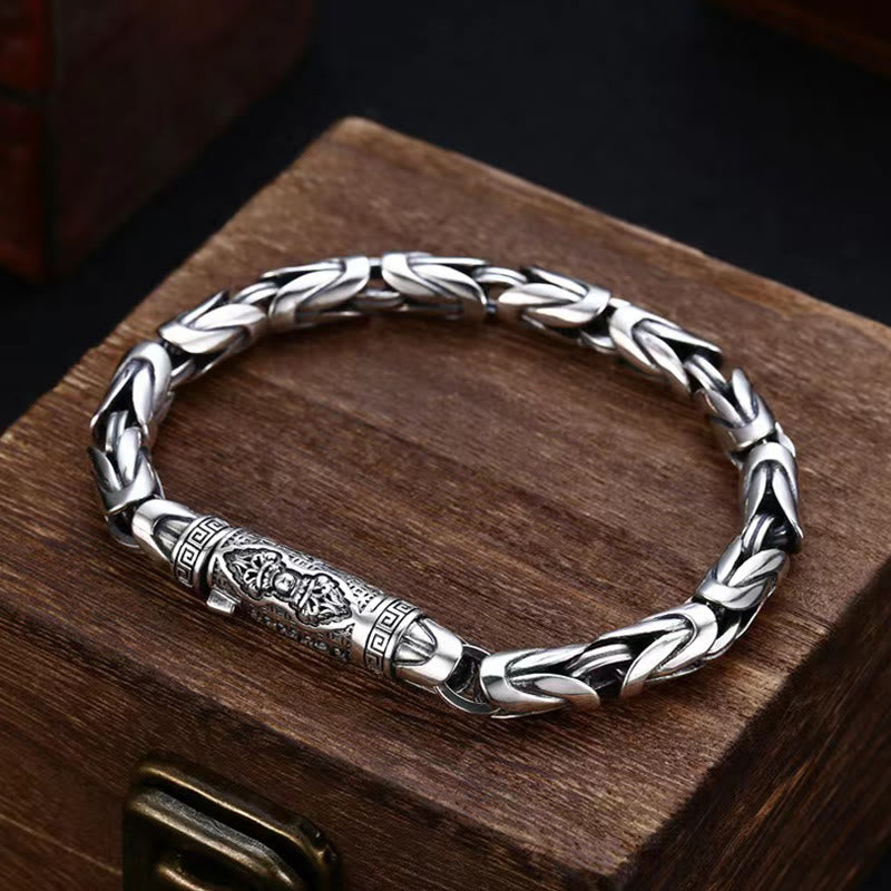 Pulsera de cadena de cobre con Buddha Stones Dorje Vajra Om Mani Padme Hum Paz Amor - 18 cm se ajusta a una circunferencia de muñeca de 20-21 cm. - image 0
