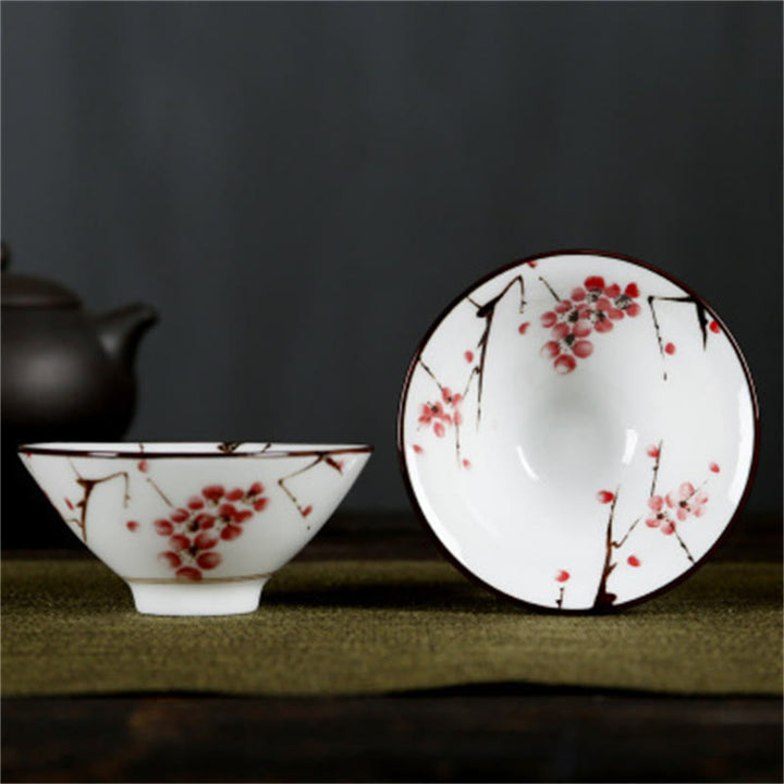 Taza de té de Buddha Stones, flores, carácter Fu, montañas, loto, flores de cerezo, taza de té de Kung Fu