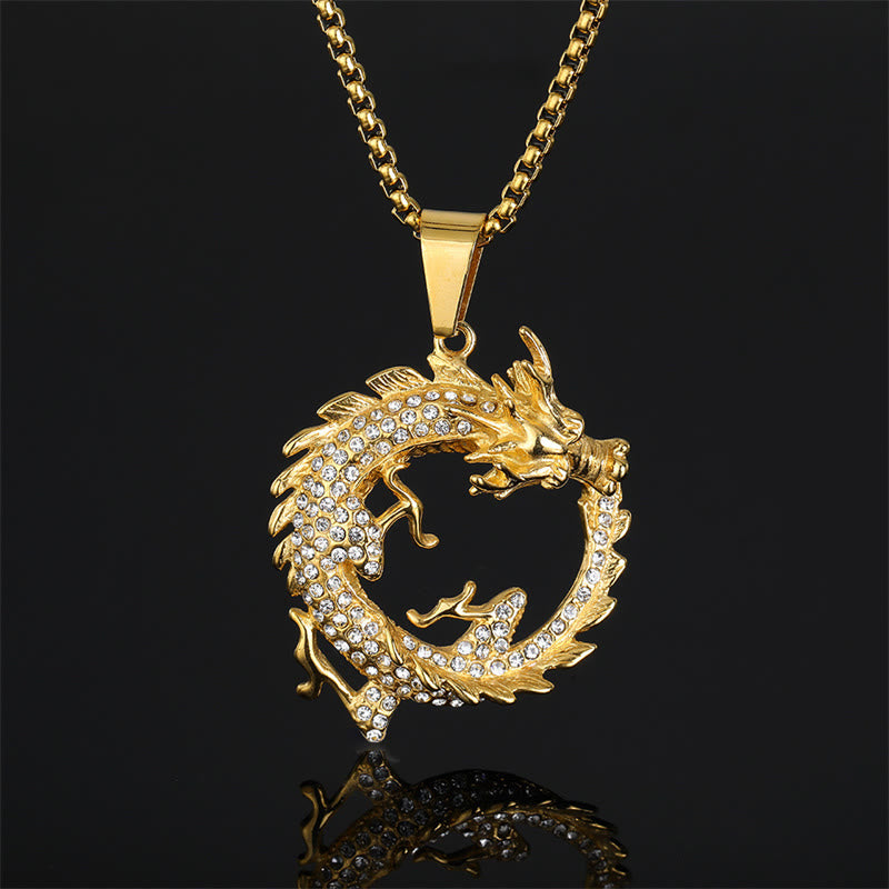 Colgante de collar con diseño de dragón del zodiaco chino con Buddha Stones - Dragón (Protección♥Éxito) - image 1