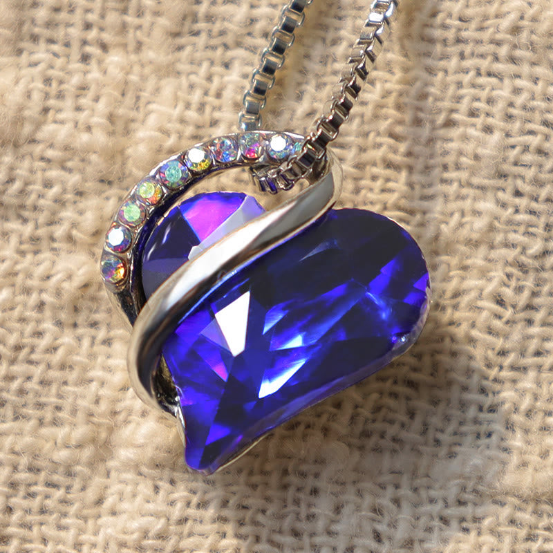 Colgante de collar de energía curativa con piedra natal de corazón de amor de Buddha Stones